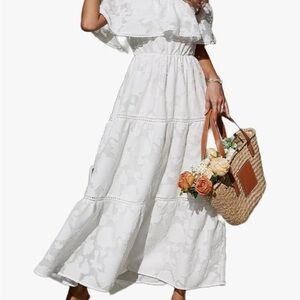White Floral Maxi Dress